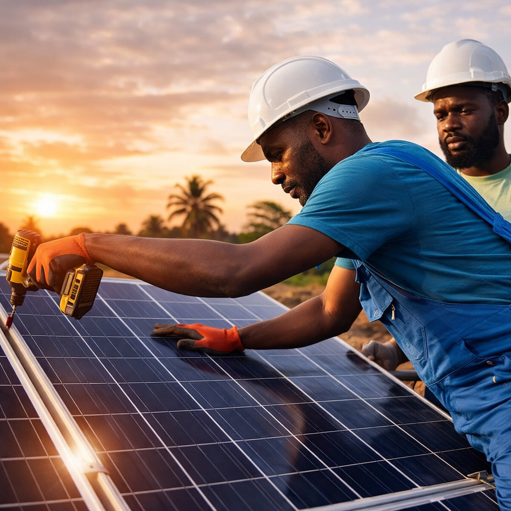 Sécurisation électrique d’un site résidentiel - Installation panneausx solaire Bénin